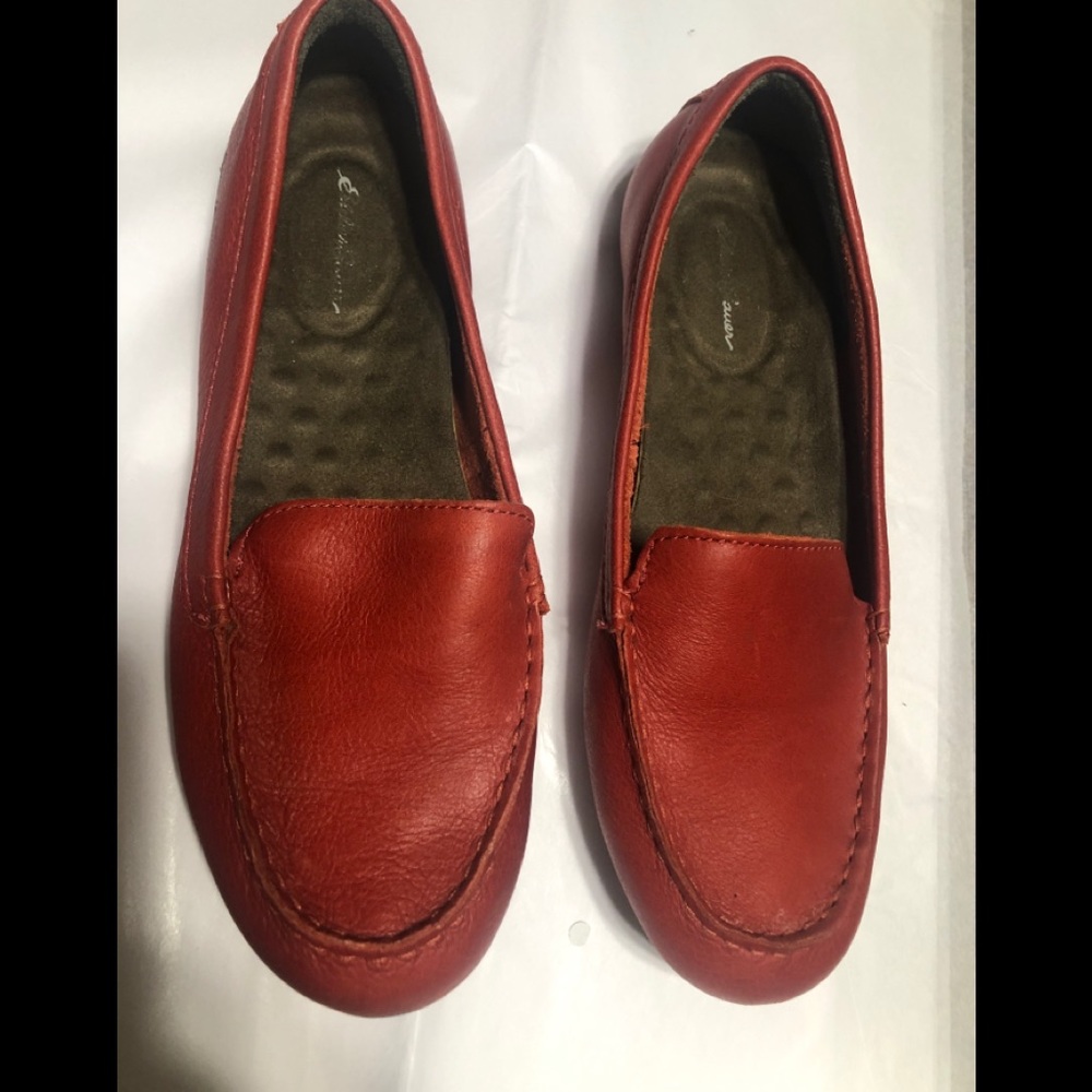Eddie Bauer Red Leather Loafers Sz. 7 1/2